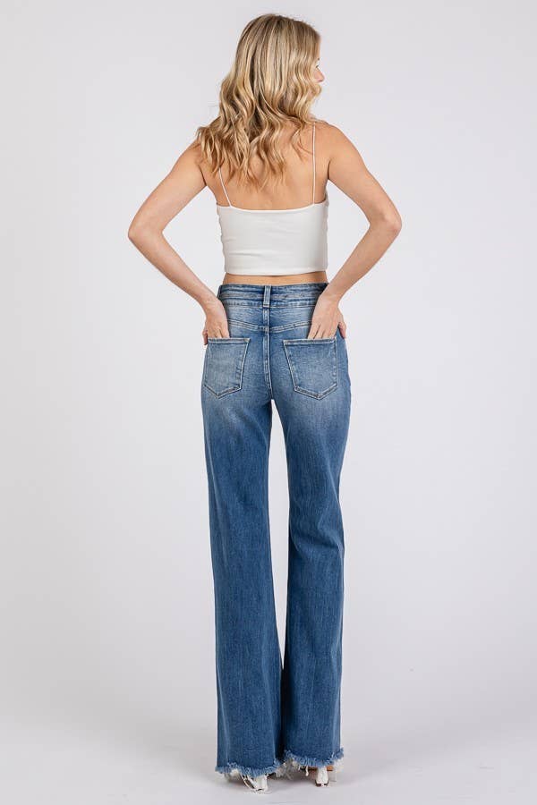 High Rise Stretch Wide Flare