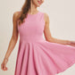 Orchid Pink Flare Mini Dress