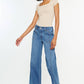MID RISE WIDE LEG JEANS-KC70100MD: MED DARK / 11/29