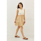 Cream & Latte Ruffled Bow Dress