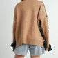 Crew Neck Long Sleeve Pullover Sweater - BMW7587: TAUPE MULTI / L