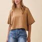 Camel Short Sleeve Sweater