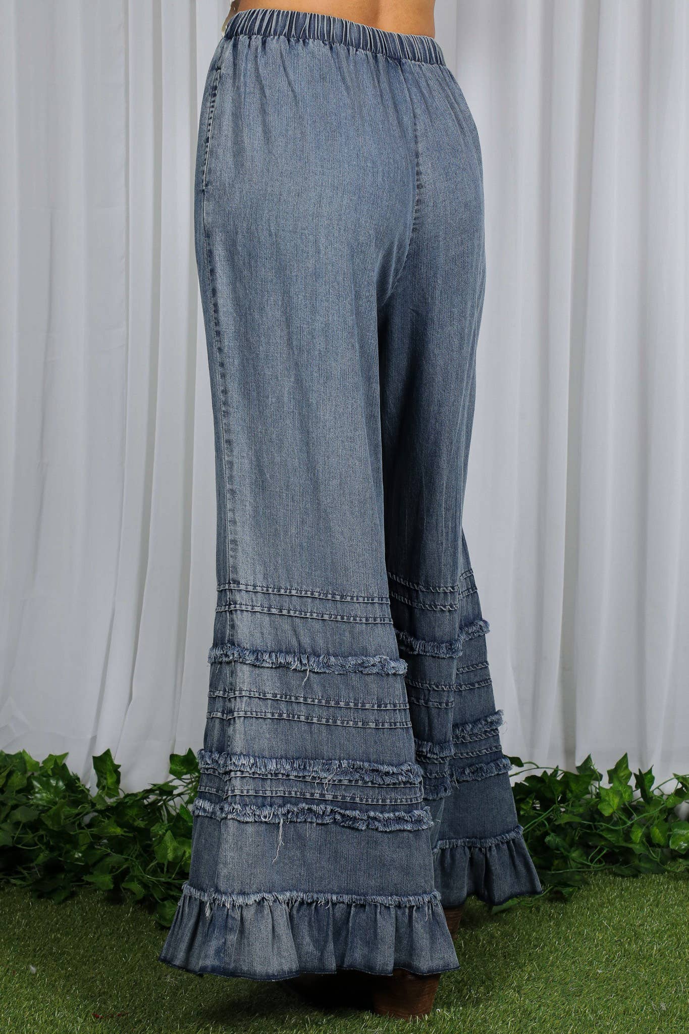 Flared Ruffle Denim
