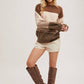 Mocha Colorblock Sweater