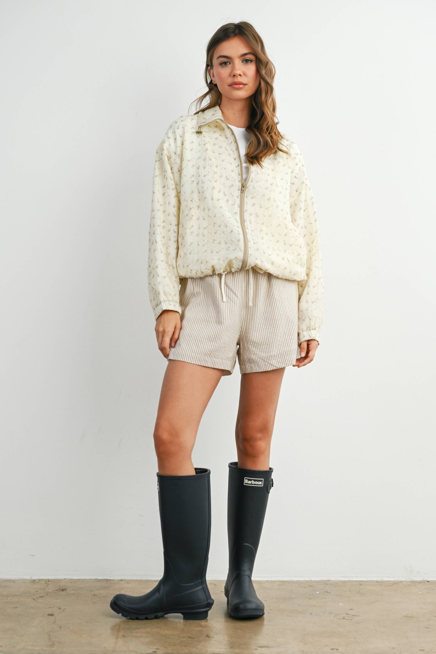 Floral Zip-Up Jacket