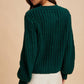 CHUNKY STATEMENT BUTTON CABLE KNIT CARDIGAN: MOCHA MOUSSE / S