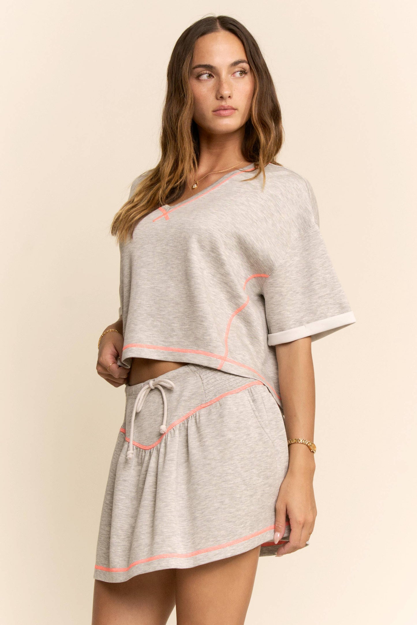 Heather Grey Skort Set