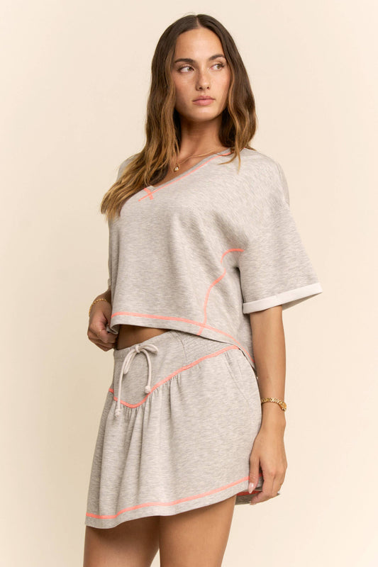 Heather Grey Skort Set