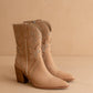 Camel Paneled Bootie