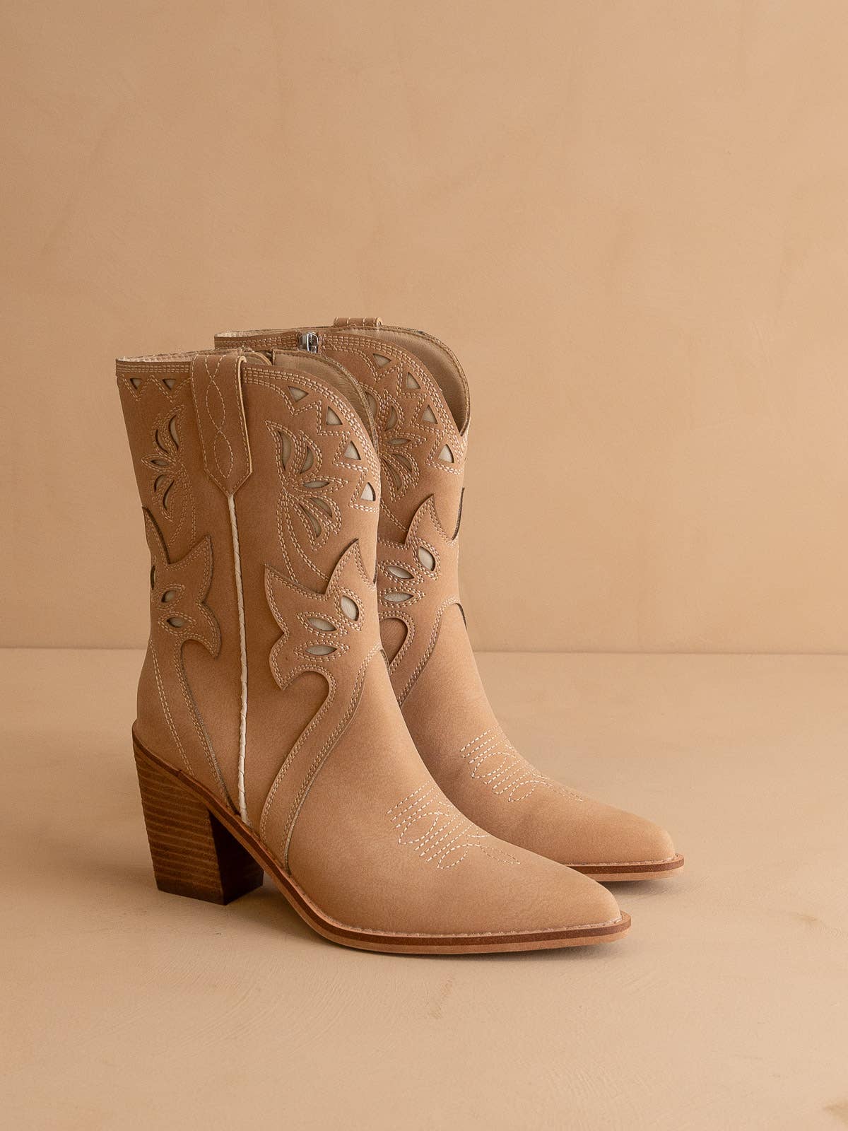 Camel Paneled Bootie