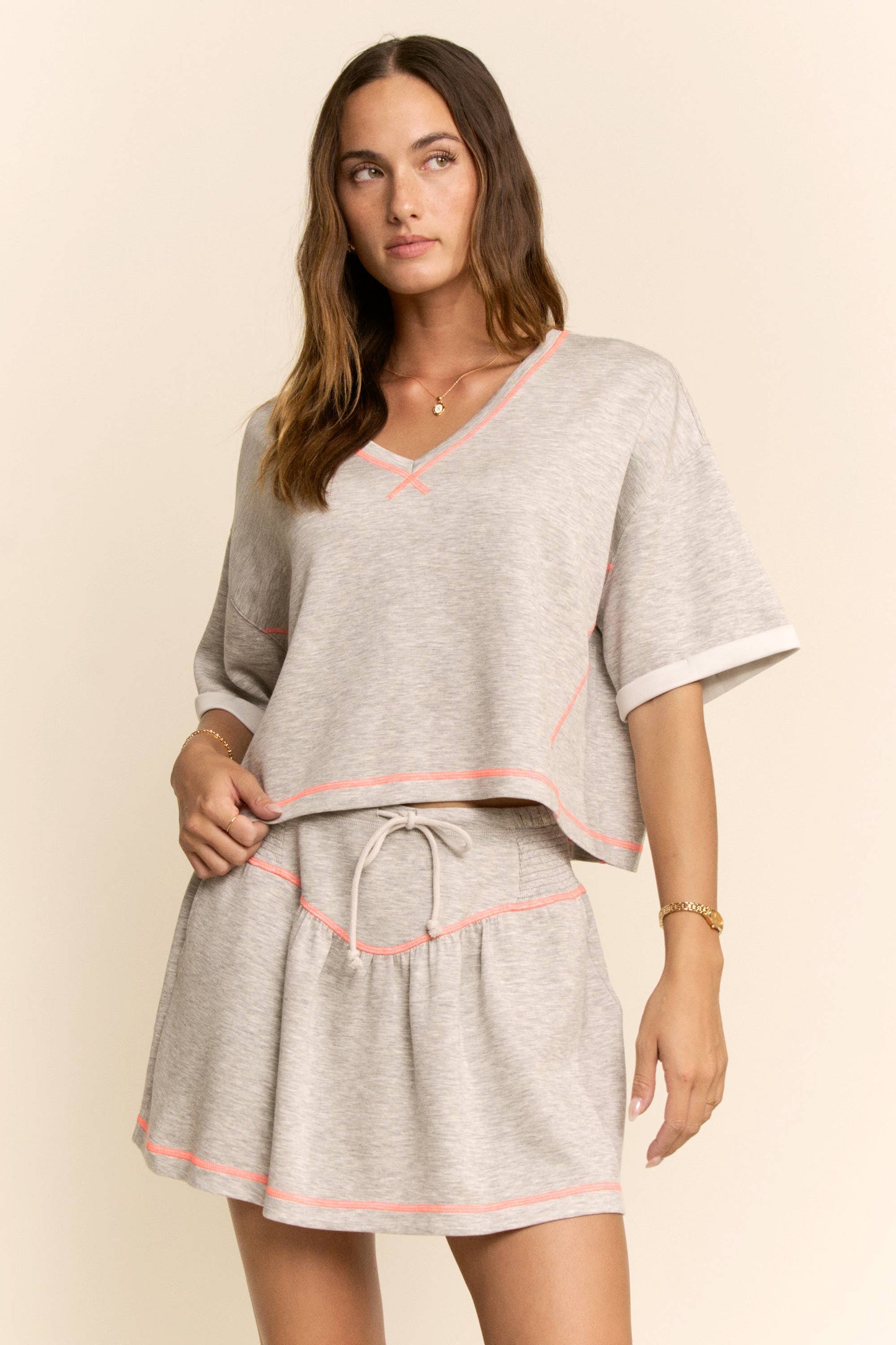 Heather Grey Skort Set