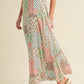 Mint Pink Patchwork Skirt