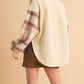 9103FK Malva Plaid Pullover Sweater: Slate Blue / Contemporary / S