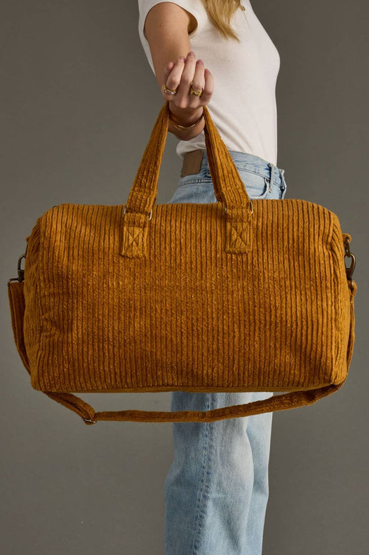 Mustard Corduroy Duffel