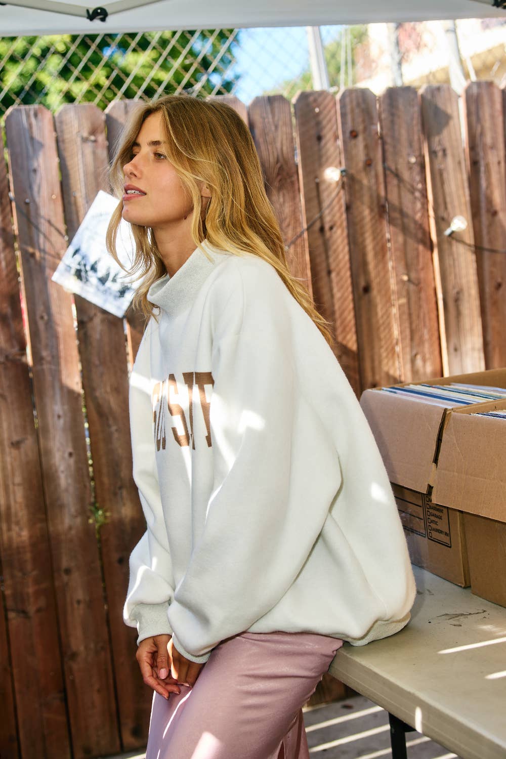 IT2594-CROSS | 'CROSS &JESUS SAVES' Reversible Sweatshirt: Ash grey / S/M-L/XL (3-3)