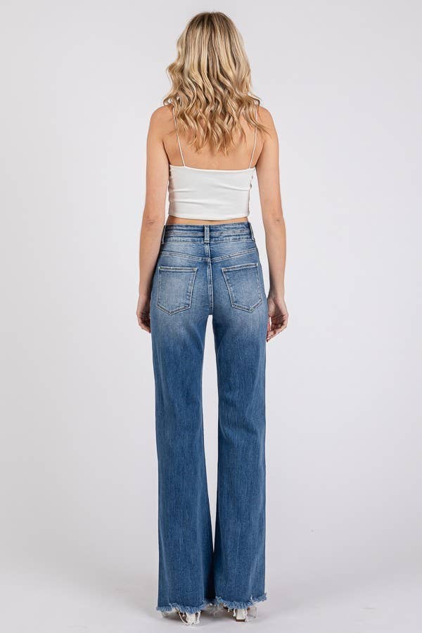 High Rise Stretch Wide Flare