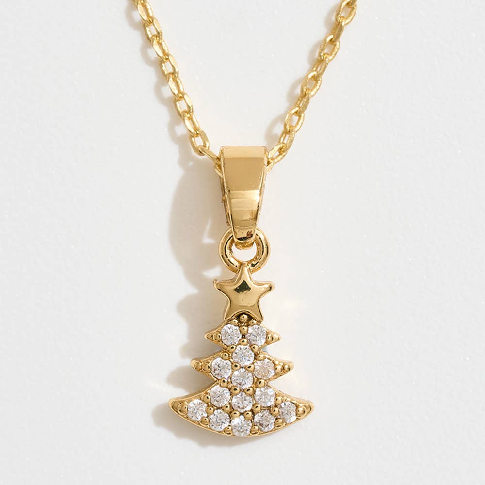 Gold Tree Pendant Necklace
