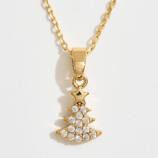 Gold Tree Pendant Necklace