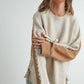 Crew Neck Long Sleeve Pullover Sweater - BMW7587: TAUPE MULTI / M