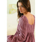 Violet Eyelet Top