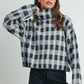 Fall Check Turtleneck Sweater - BMW7532: TAUPE MULTI / L