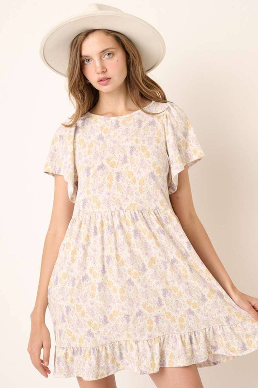 Ivory Flower Babydoll Dress