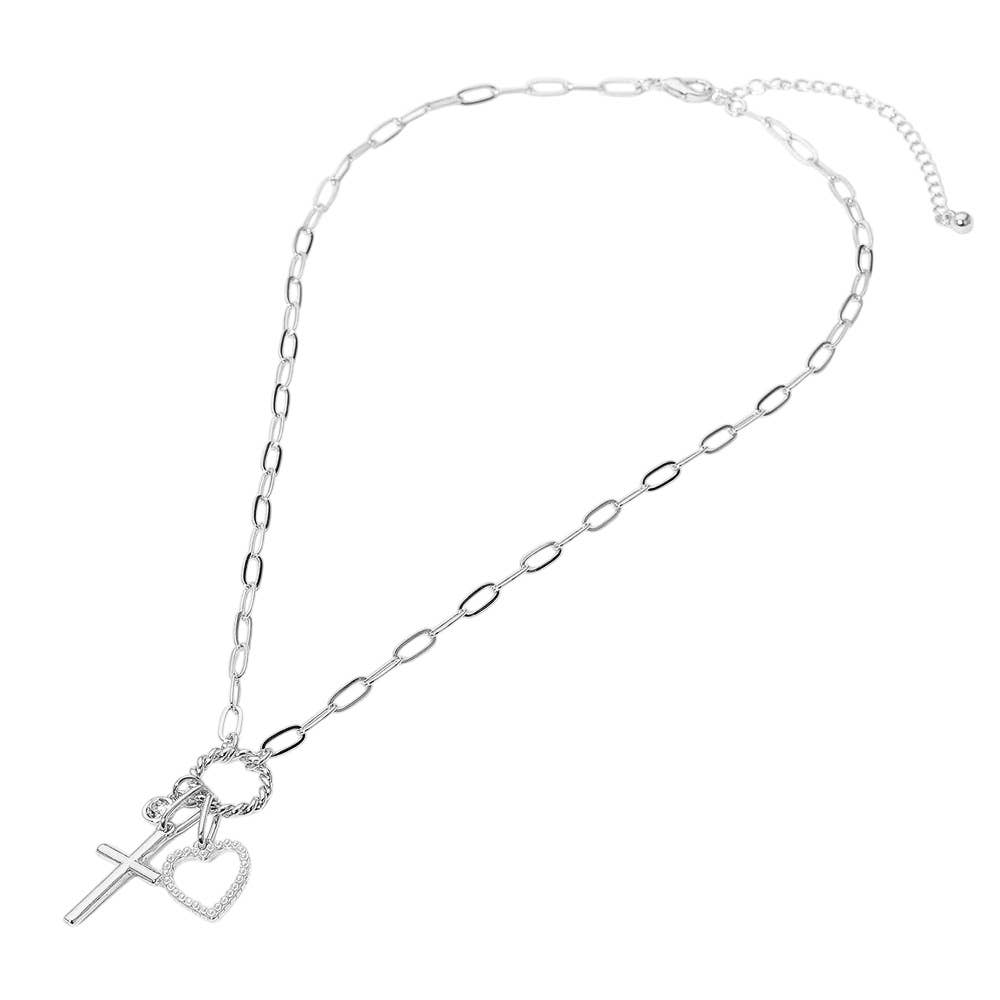 Pearl Heart Charm Necklace