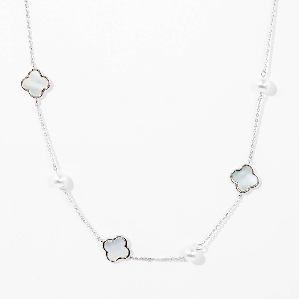 Mother of Pearl Necklace: Gold Pink