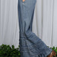 Flared Ruffle Denim