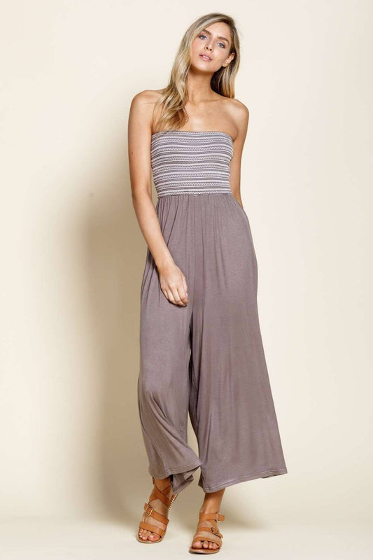 Mocha Wide Leg Jumpsuit