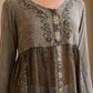 Stonewashed Women Top