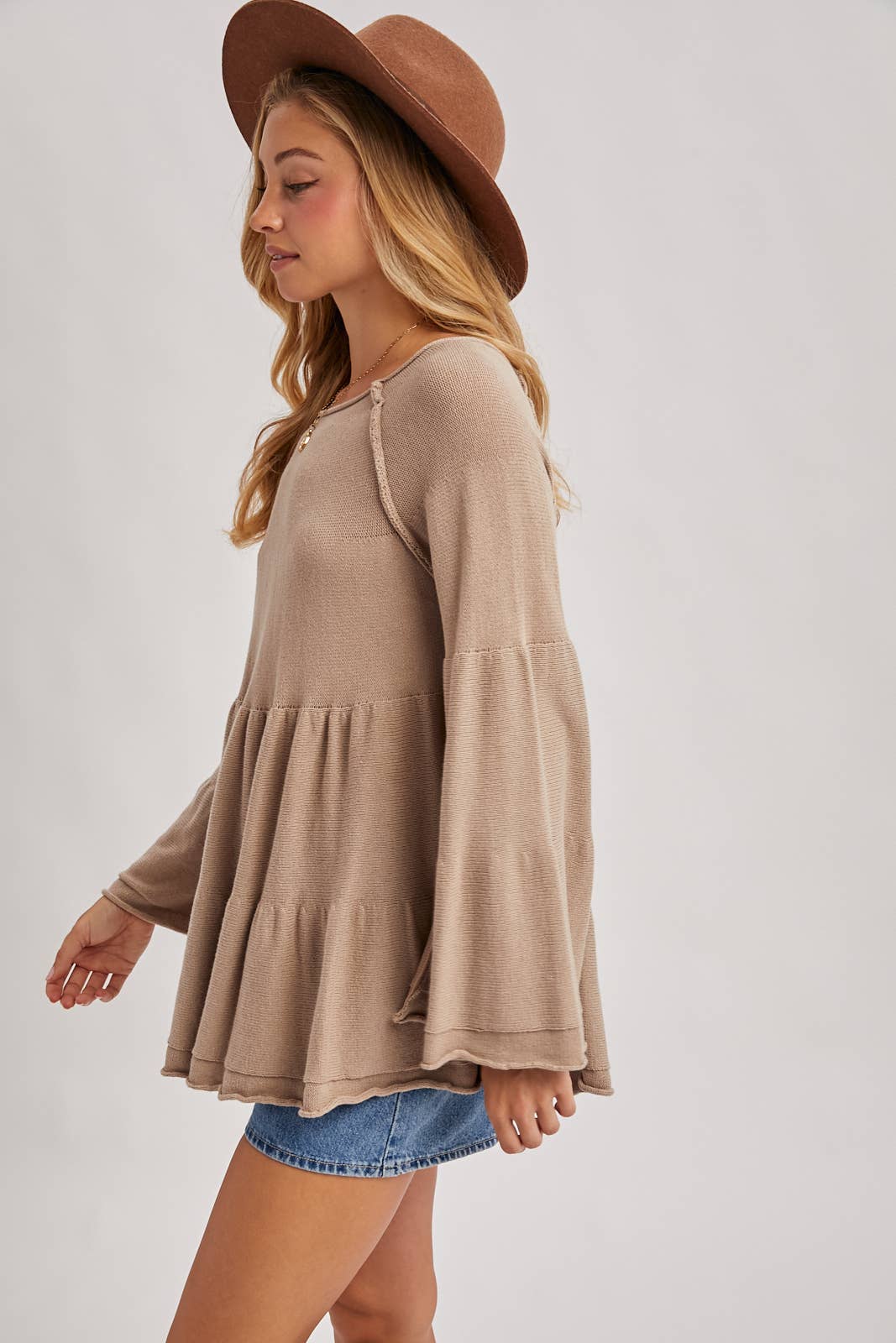 Mushroom Baby Doll Sweater