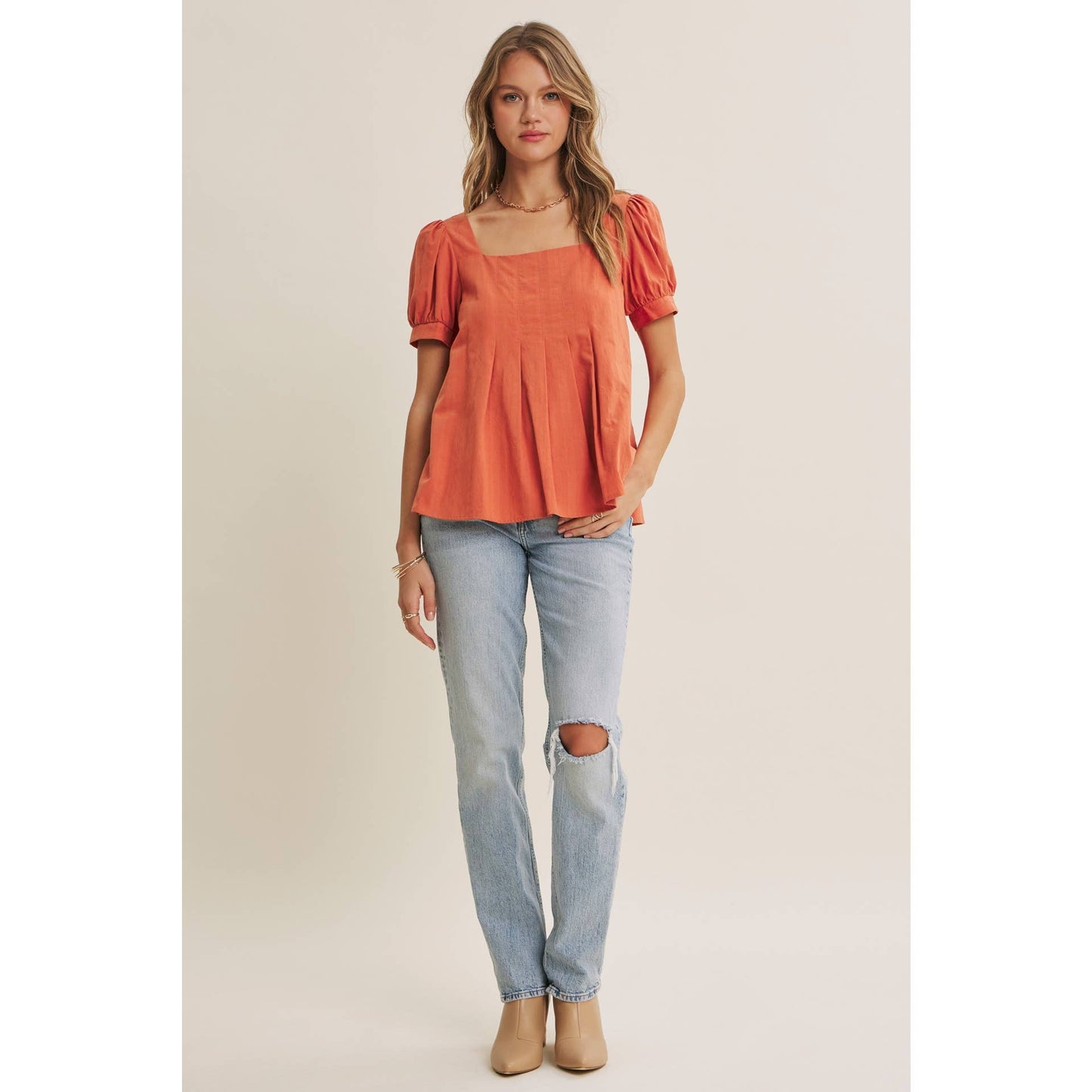 Cayenne Pleated Blouse