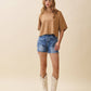 Camel Short Sleeve Sweater