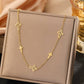 STAINLESS STEEL TARNISH FREE CROSS NECKLACE | 40NK9742: GOLD