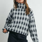 Fall Check Turtleneck Sweater - BMW7532: TAUPE MULTI / L