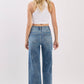 High Rise Slim Wide Jeans