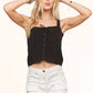 Black Crochet Knit Tank