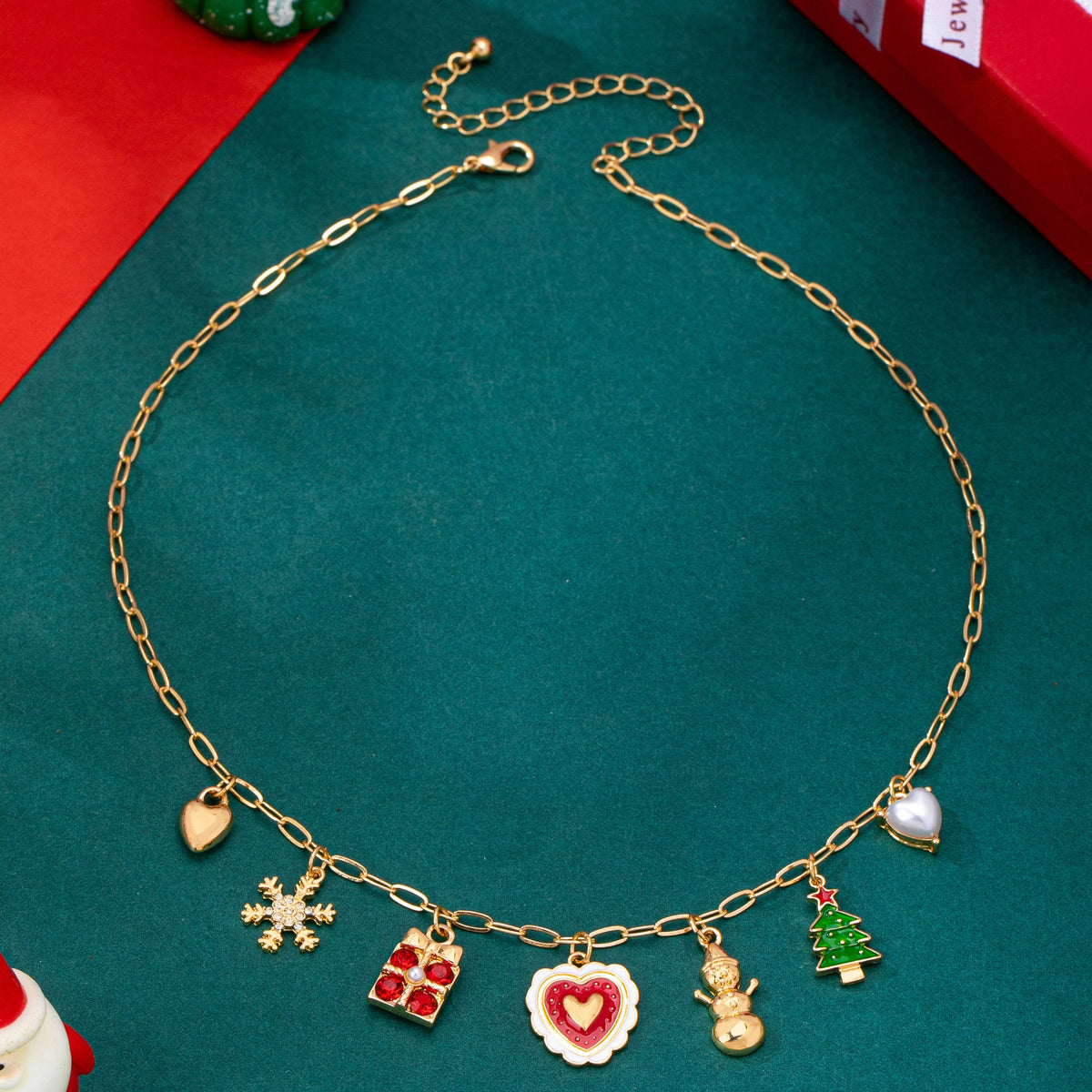 CHARM NECKLACE-Christmas Heart Tree Snowflake | 80N93298: GOLD