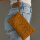 Mustard Corduroy Wristlet