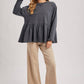 Ash Peplum Sweatshirt