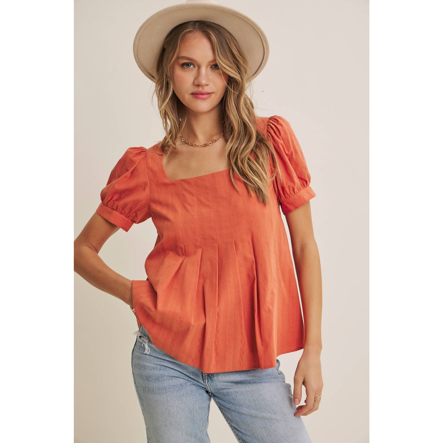 Cayenne Pleated Blouse