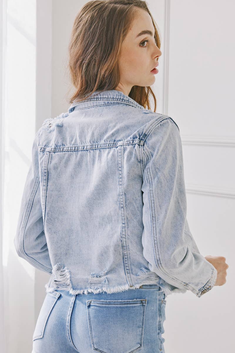 Light Fray Hem Jacket