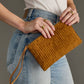 Mustard Corduroy Wristlet