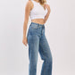 High Rise Slim Wide Jeans