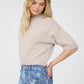 EXPOSED SEAM DROP SHOULDER SHORT SLEEVE PULLOVER : CHOCOLATE BROWN