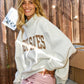 IT2594-CROSS | 'CROSS &JESUS SAVES' Reversible Sweatshirt: Ash grey / S/M-L/XL (3-3)