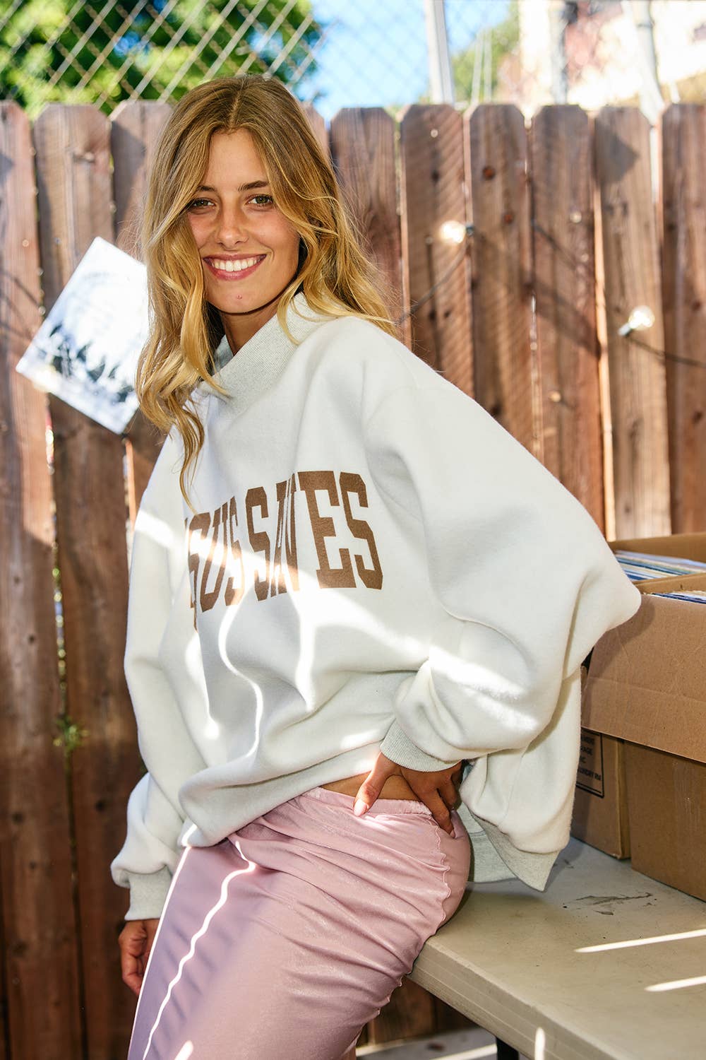IT2594-CROSS | 'CROSS &JESUS SAVES' Reversible Sweatshirt: Ash grey / S/M-L/XL (3-3)