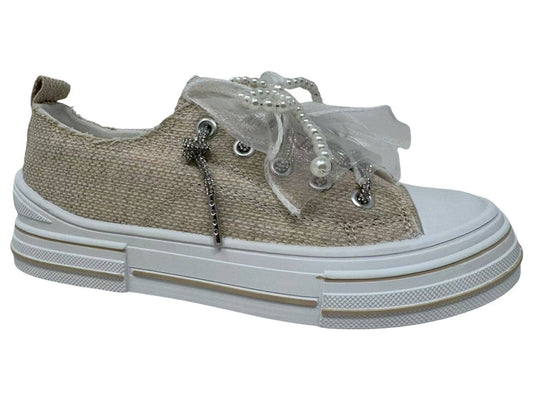 AMAN PEARLS - Very G Women's Sneaker: Natural / 6