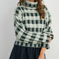Fall Check Turtleneck Sweater - BMW7532: TAUPE MULTI / S